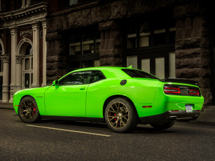 Картинка автомобили dodge 2015г srt challenger зеленый lc hellcat