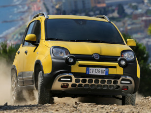 Картинка автомобили fiat cross 319 2014г желты panda