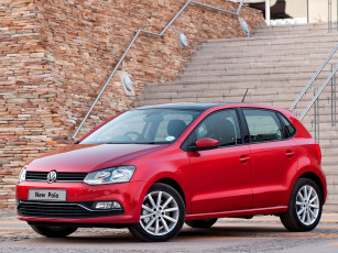 Картинка автомобили volkswagen polo za-spec typ 6r 2014г красный