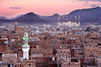 Картинка сана+ йемен города -+столицы+государств панорама мечеть