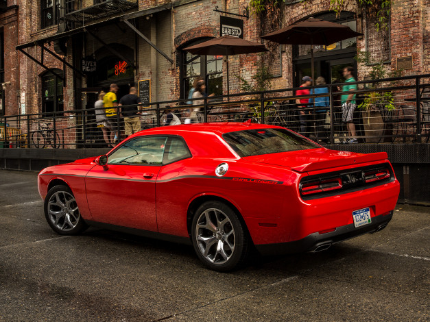 Обои картинки фото автомобили, dodge, sxt, красный, lc, plus, challenger, 2015г