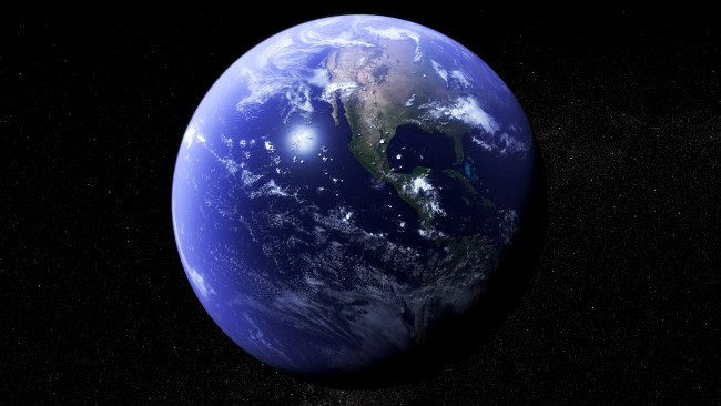 Обои картинки фото космос, земля, материки, звезды, поверхность, океаны, планета
