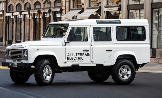 Обои картинки фото land rover electric defender concept 2013, автомобили, land-rover, джип, 2013, внедорожник, concept, defender, electric, land, rover