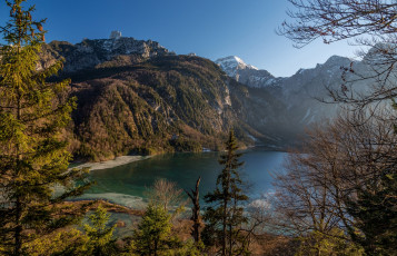 Картинка австрия природа реки озера деревья водоем горы