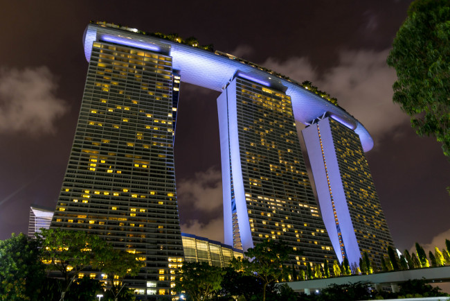 Обои картинки фото города, сингапур , сингапур, ночные, огни, singapore, night, lights