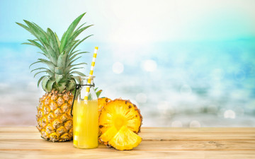 обоя еда, ананас, summer, fresh, фрукт, pineapple, juice, drink, сок, fruit