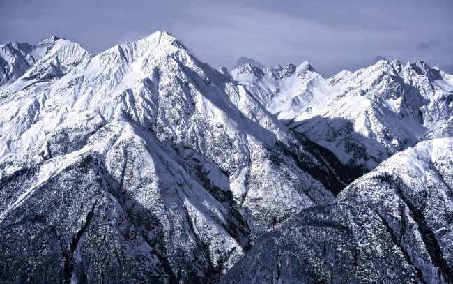 Обои картинки фото природа, горы, скалы, снег