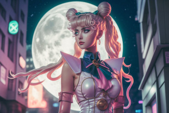 Картинка sailor+moon аниме нейросети графика нейроарт ai art нейронные сети рисунки нейро искусство