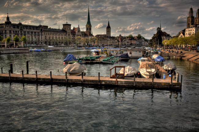 Обои картинки фото zurich, switzerland, города, цюрих, швейцария, дома, набережная, река