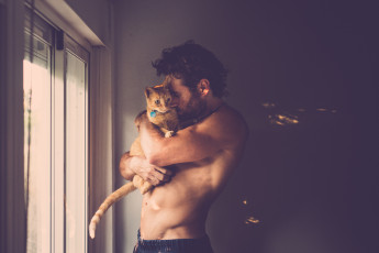 Картинка мужчины -+unsort рыжий кот мужчина