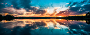 Картинка природа восходы закаты закат небо отражение озеро