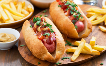 Картинка еда бутерброды +гамбургеры +канапе фастфуд sausage fast food сосиска булочки