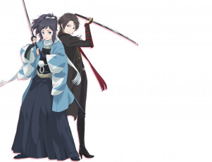 обоя аниме, touken ranbu, двое