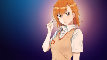 Картинка аниме toaru+majutsu+no+index взгляд фон девушка