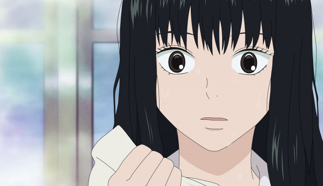 Обои картинки фото аниме, kimi ni todoke, фон, взгляд, девушка