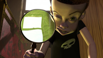 Картинка мультфильмы toy+story окно сундук лупа мальчик