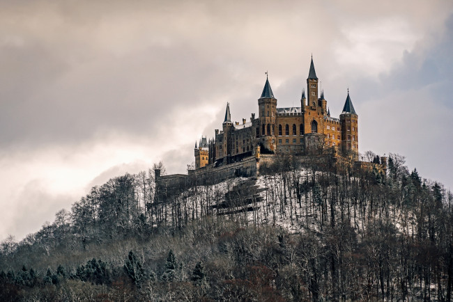 Обои картинки фото города, замки германии, замок, гогенцоллерн, германия, природа