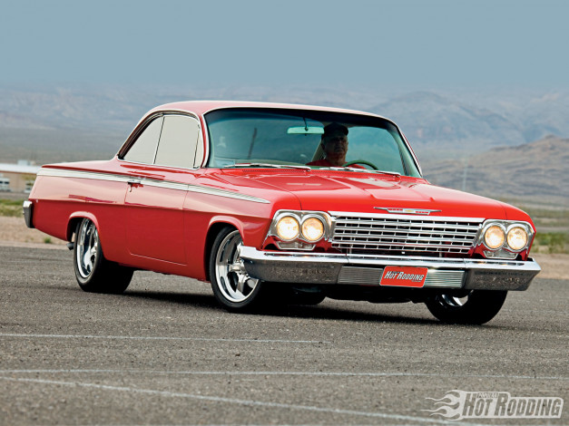 Обои картинки фото 1962, chevy, imapala, автомобили, chevrolet