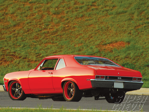 Обои картинки фото 1972, chevy, nova, ss, автомобили, chevrolet