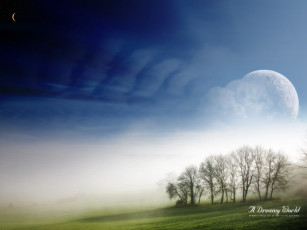 Картинка разное компьютерный дизайн поле облака планета деревья