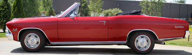 Обои картинки фото 1966, chevelle, ss, convertible, автомобили, chevrolet, модель, спортивная, авто
