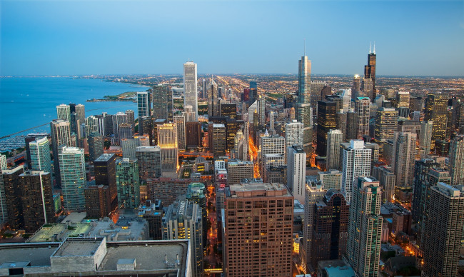 Обои картинки фото gold coast - chicago, города, Чикаго , сша, панорама, побережье