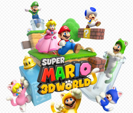 обоя видео игры, super mario 3d world, персонажи