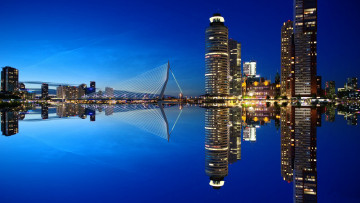 Картинка роттердам города -+огни+ночного+города