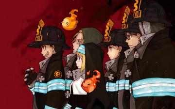 обоя аниме, fire brigade of flames, fire, brigade, of, flames