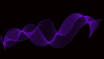 Картинка 3д+графика абстракция+ abstract фон чёрный фиолетовая завитушка