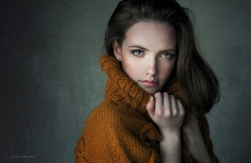 Картинка девушки -+лица +портреты шатенка лицо свитер