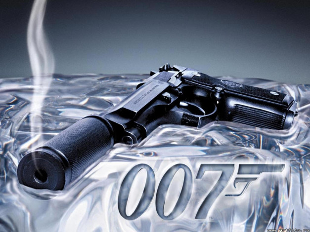 Обои картинки фото 007, оружие, 3d