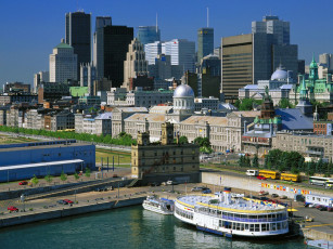 Картинка old port of montreal quebec canada города панорамы