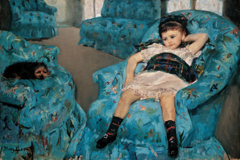 Картинка mary cassatt рисованные кресло девочка