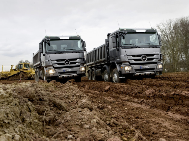 Обои картинки фото автомобили, mercedes, trucks, самосвал