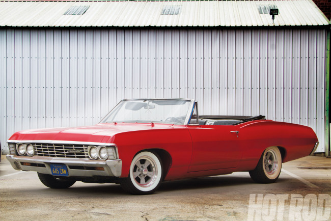 Обои картинки фото 1967, chevy, impala, автомобили, chevrolet