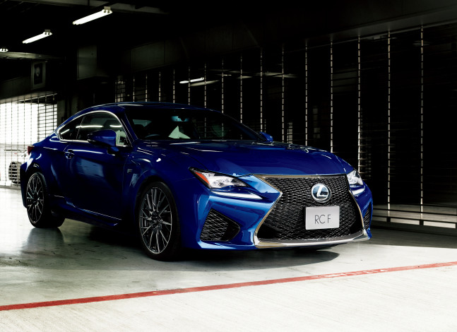 Обои картинки фото автомобили, lexus, синий, rc, f, jp-spec, 2014г