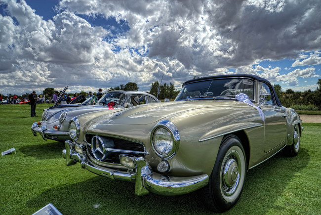 Обои картинки фото 1962 mercedes benz 190sl roadster, автомобили, выставки и уличные фото, выставка, автошоу