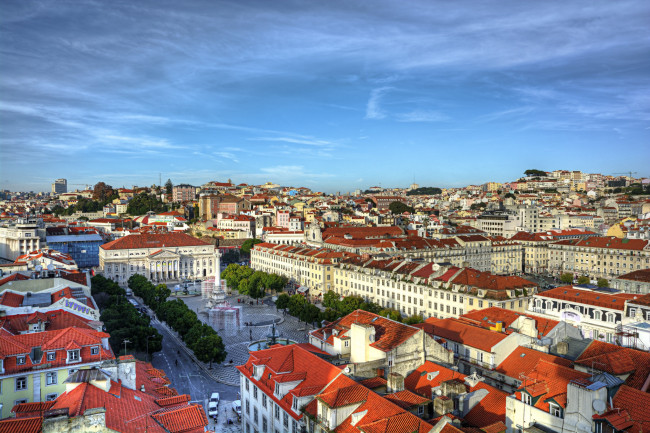 Обои картинки фото lisbon, города, лиссабон , португалия, панорама