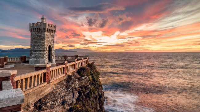 Обои картинки фото la rocchetta lighthouse, italy, природа, маяки, la, rocchetta, lighthouse