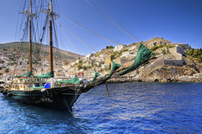 Обои картинки фото корабли, Яхты, греция