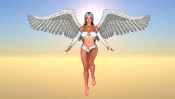 Картинка 3д+графика ангел+ angel ангел фон девушка взгляд