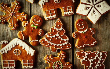 Картинка праздничные угощения merry выпечка новый год рождество gingerbread сладкое глазурь печенье cookies decoration xmas christmas