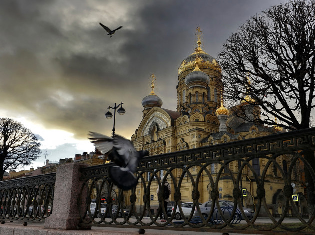 Обои картинки фото города, - православные церкви,  монастыри, васильевский, остров, санкт-петербург, троице-сергиева, лавра