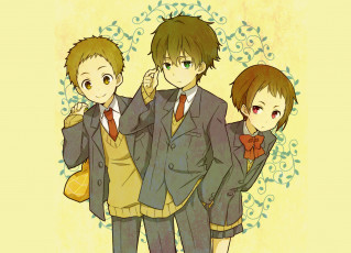 Картинка аниме hyouka персонажи школьники