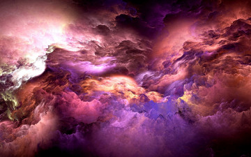 Картинка 3д+графика абстракция+ abstract разноцветные абстрактные грозовые облака