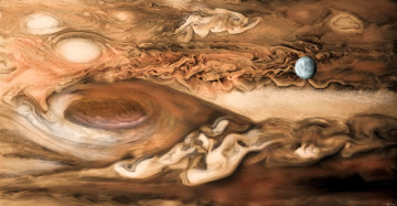 Картинка космос юпитер планета поверхность спутник