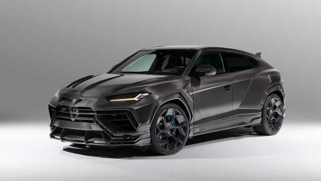 Обои картинки фото автомобили, lamborghini, topcar, urus, r, evo, carbon, edition, 2024, чeрный, ламбoрджини, тюнинг, карбoн