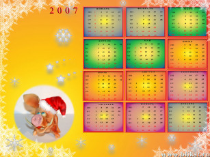 обоя календарь, 2007, разное