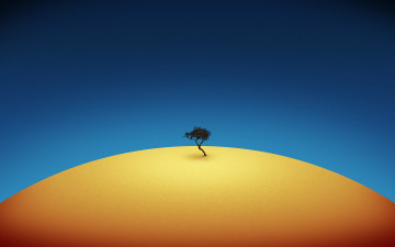 Картинка lonely tree разное компьютерный дизайн дерево холм